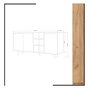 Hanah Home Consola Roble y Blanco, 140x86x40 cm, Tablero Partículas Melamina, Moderna - Novedad